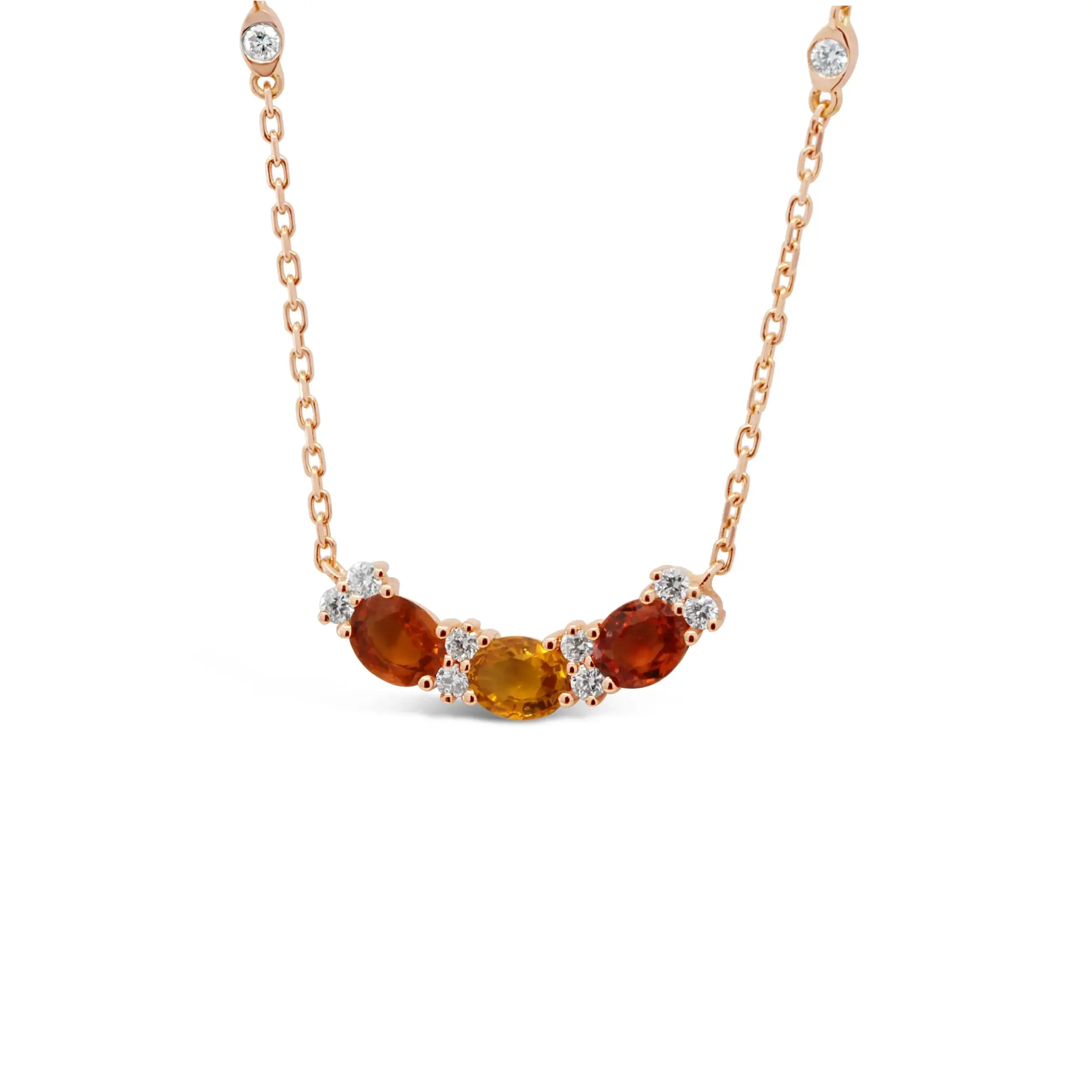 mini-colore-pendant-multi-color-sapphire-diamond-pendant-necklace Mini Coloré Pendant multi color sapphire diamond pendant necklace in 18kt rose gold