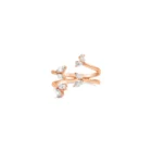 Oito Ring in pink gold with marquise and pear-shaped diamonds in an open wrap design