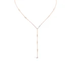 Orlina Drop Necklace in pink gold with diamond accents and a delicate drop design