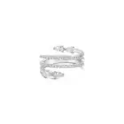Strati Ring white gold with pavé diamonds and pear-shaped diamond wrap design