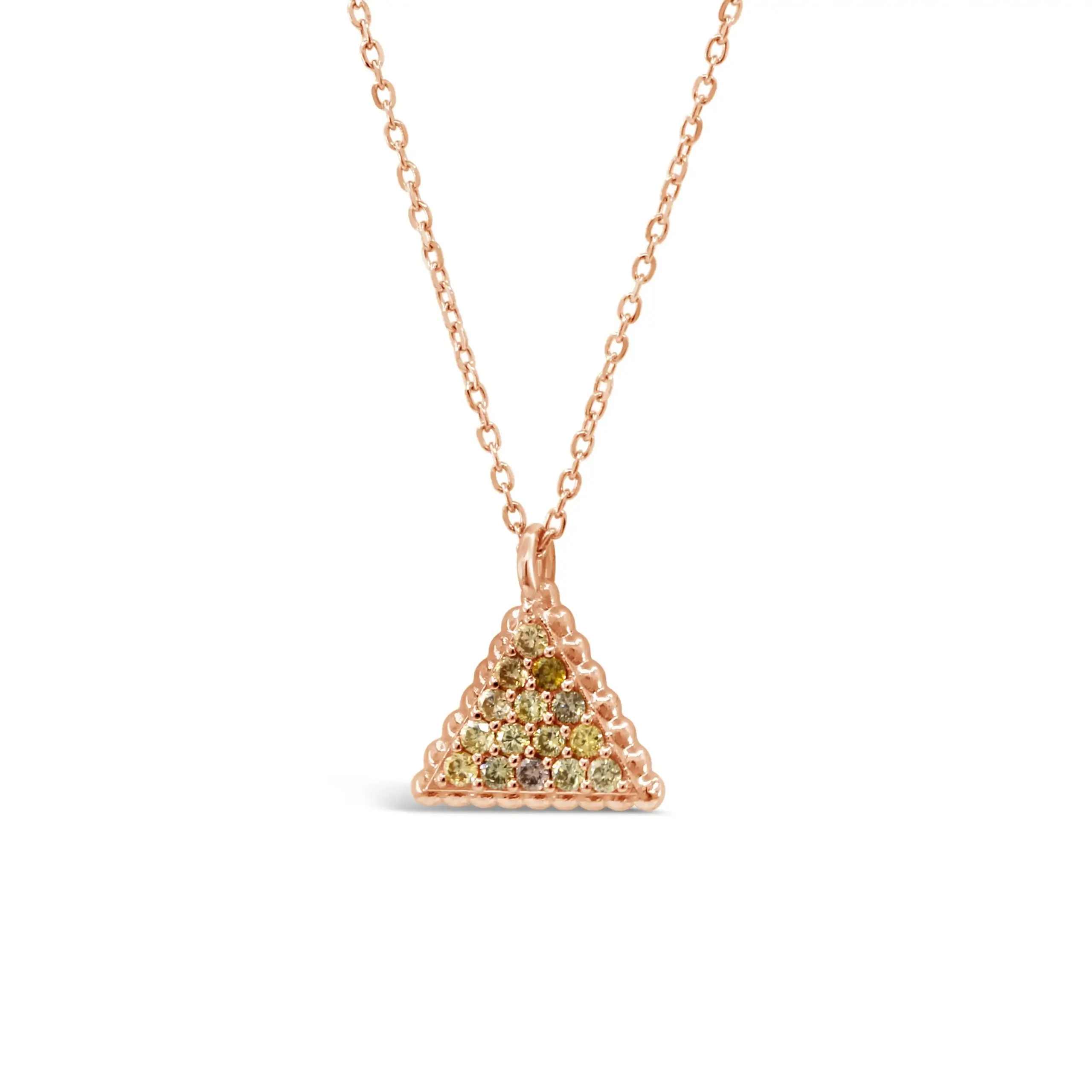triangolo-pendant-multi-color-diamond-triangle-pendant-necklace Triangolo Pendant multi color diamond triangle pendant necklace in 18kt rose gold