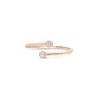 Lui e Lei ring pink gold with two round diamond details