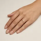 Lui e Lei ring pink gold with two round diamond details