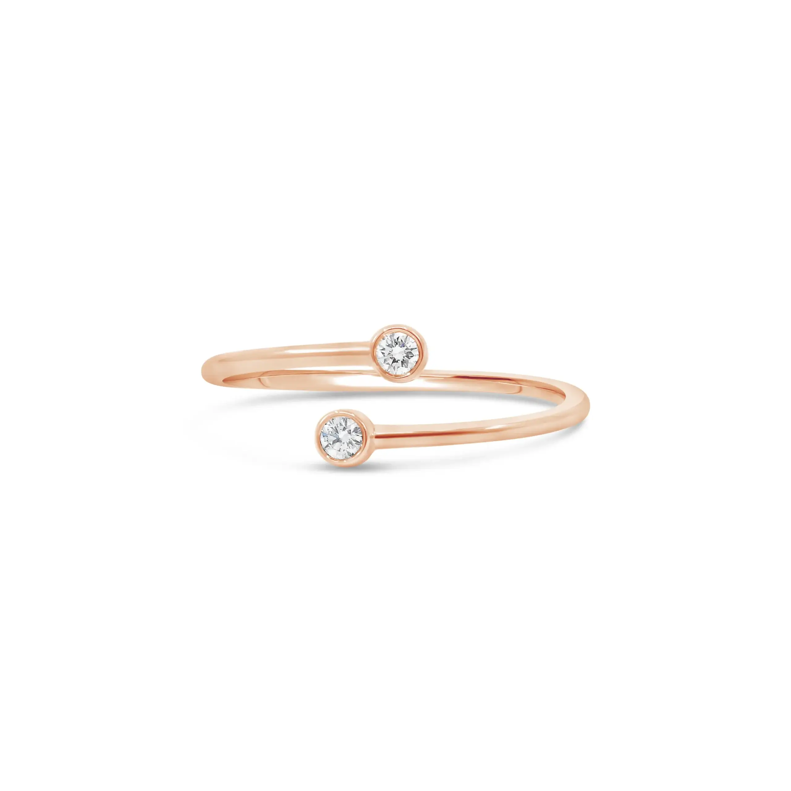 ui-e-lei-ring-pink-gold Lui e Lei ring pink gold with two round diamond details