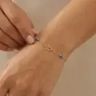 angel bracelet yellow gold, yellow gold bracelet, angel bracelet, delicate bracelet, blue bead bracelet, fine jewelry bracelet, everyday bracelet, elegant bracelet, womens bracelet, minimal bracelet
