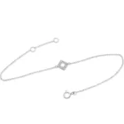 Funky Square Bracelet in white gold with a pavé diamond square motif