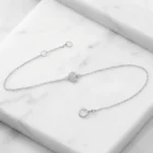 Mini Heart Bracelet in white gold with a pavé diamond heart