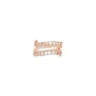 Solace Ring in pink gold with layered round diamond bands and an elegant open wrap design
