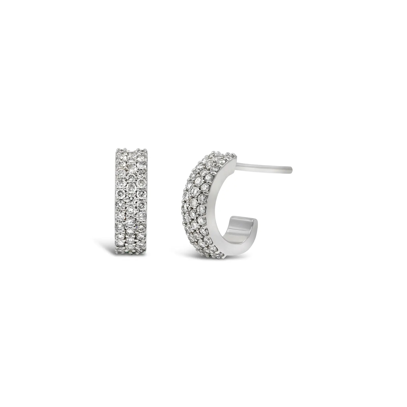 three-line-hoop-earrings-white-gold Three-Line Hoop Earrings in white gold with pavé diamonds