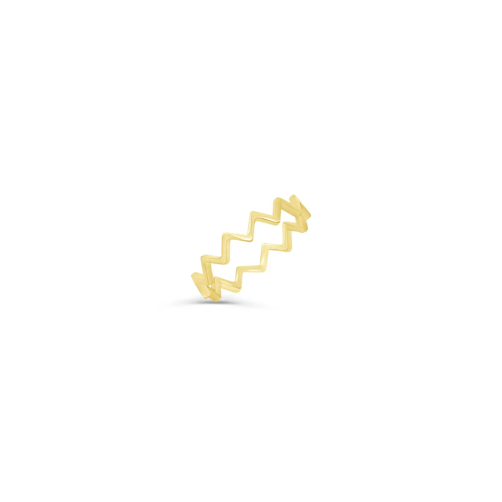 zigzag-ring-yellow-gold Zigzag Ring in yellow gold with a sleek open zigzag band design