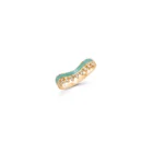 Wave Ring in pink gold with turquoise enamel and diamonds